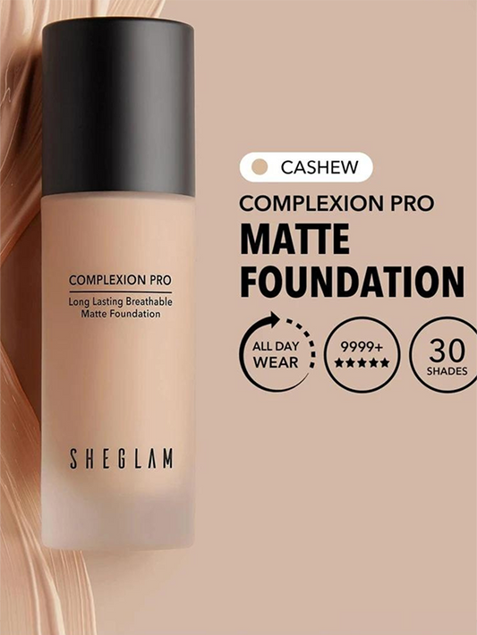 SHEGLAM COMPLEXION PRO LONG WEARING PORELESS MATTE FOUNDATION - CASHEW