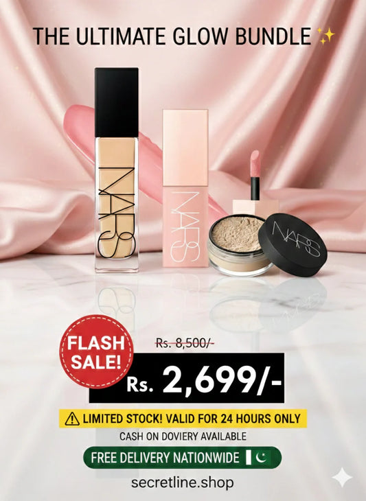 NARS Eid Glow Bundle — Foundation + Blush + Loose Powder | Original Imported | 2699 PKR
